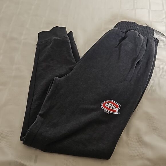 NHL Men's Canadian Montreal Logo Sweatpants Small Gray - Picture 12 of 16